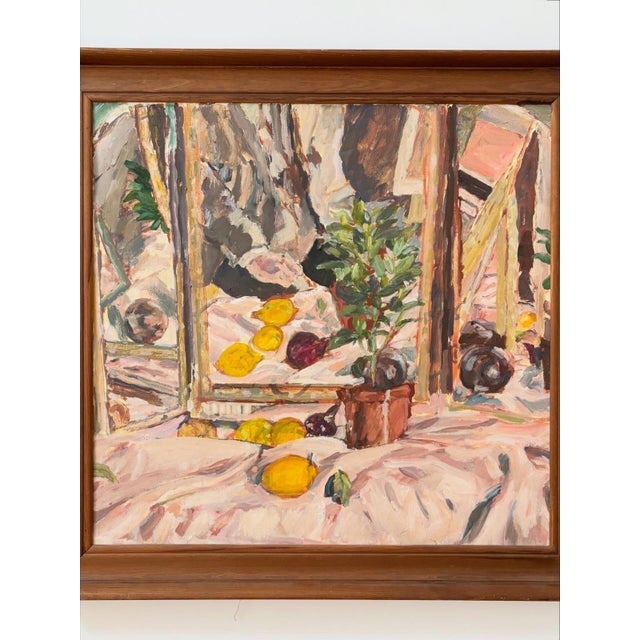 A truly fabulous and very large still life by Welsh artist Roy Powell (1935-2022). Framed oil on canvas. Dimensions:...