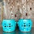 Boho Chic Vintage Boho Glazed Ceramic Low Stools - a Pair For Sale - Image 3 of 5