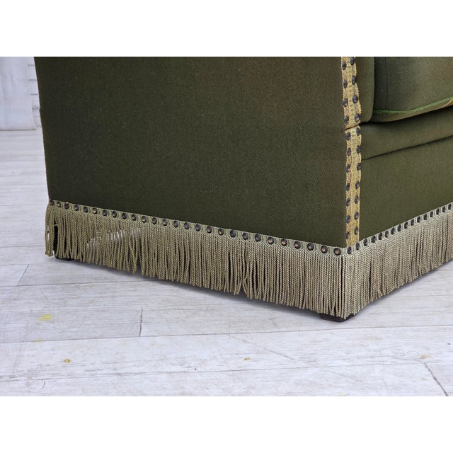 Danish 2-Seater Drop-Arm Spanish Sofa in Furniture Wool, 1970s For Sale - Image 12 of 18