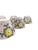 Yellow Hand-Painted Bat Trang Vietnamese Ceramic Bowls With Yellow Floral Motifs and Chopstick Rests - Set of 6 For Sale - Image 8 of 12