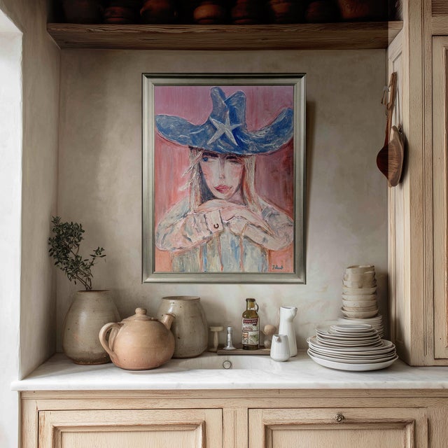 Perfect for interiors that mix western style with a fresh, Palm Beach aesthetic, this artwork brings personality and a...