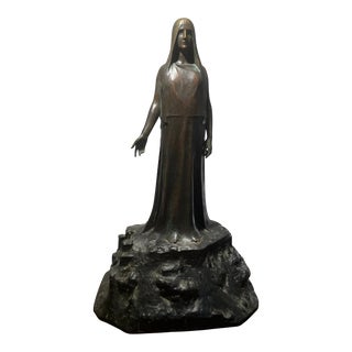 1899 The Ancient Soul Sculpture by Gregoire Calvet, French For Sale