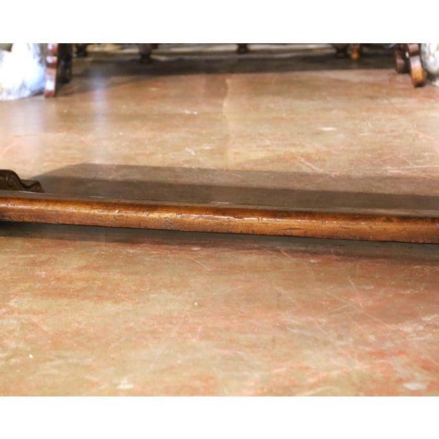 Chestnut Mid-Century French Walnut, Chestnut & Burlwood Parquetry Refectory Dining Table For Sale - Image 8 of 9