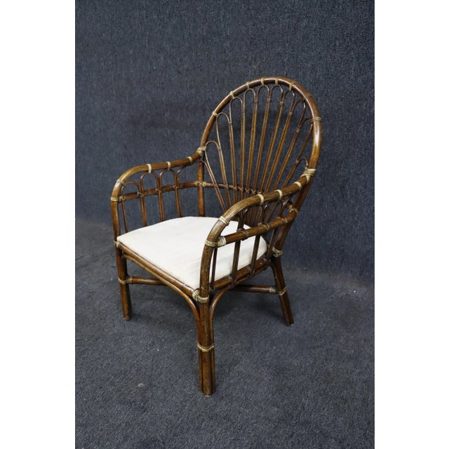 McGuire bamboo corner armchair