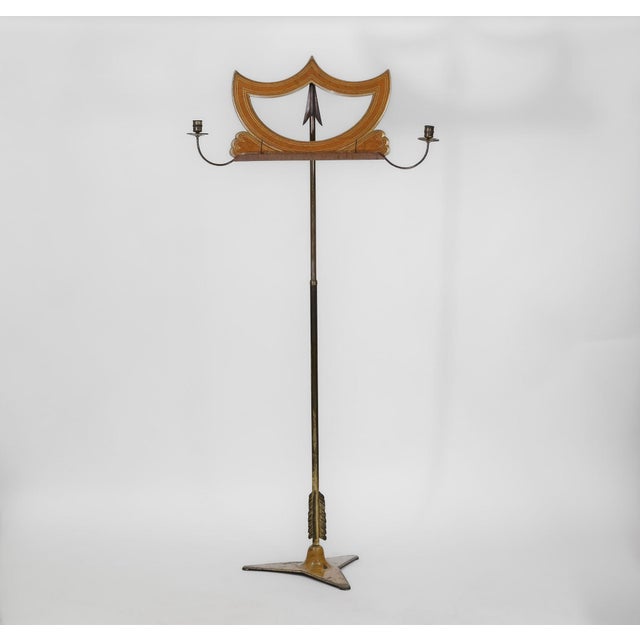 Regency Birds Eye Maple, Parcel Gilt and Gilt Brass Adjustable Music Stand attributed to Sebastien Erard, 1810s For Sale - Image 4 of 18