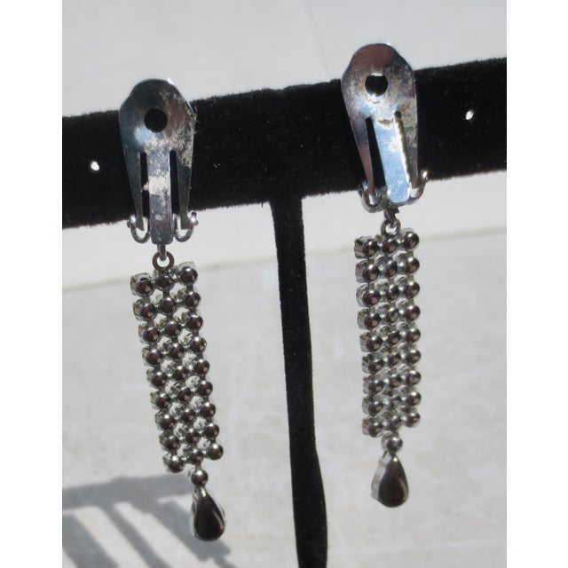 Rhinestone Clip-on Earrings For Sale - Image 4 of 6