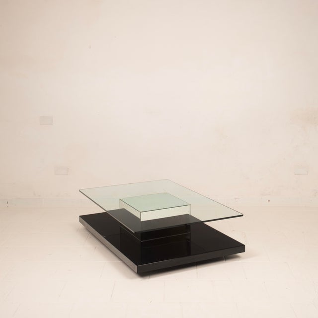 Mid-Century Modern Italian Black Lacquer Coffee Table from Cidue, 1970 For Sale - Image 9 of 18