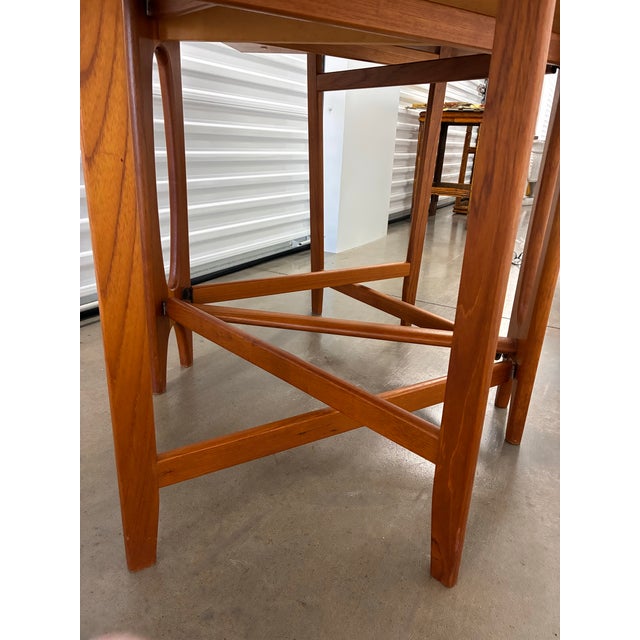 Mid Century 1960's Bendt Winge Teak Dining Table Norway For Sale - Image 10 of 12