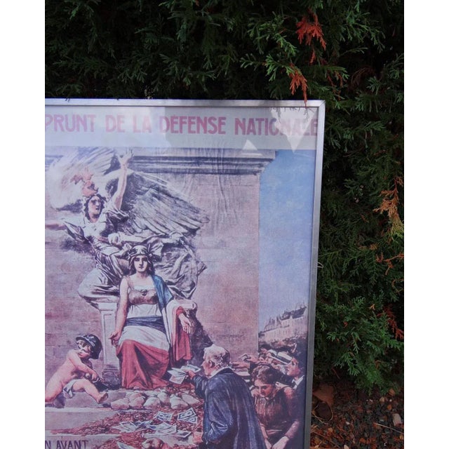 83x51 framed poster, 2nd national defense loan, signed by a. Robaudi created by illustrator a. Robaudi (1850-1928), this...