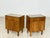 Two very nice vintage bedside tables in good condition. The glass shelves are removable. 1960s. Wood: Ash/Oak. Good...