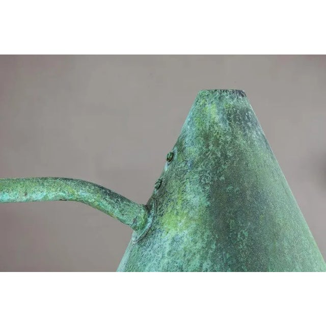 Bottle Green Hans-Agne Jakobsson 'Tratten' Verdigris Patinated Outdoor Sconce For Sale - Image 8 of 12