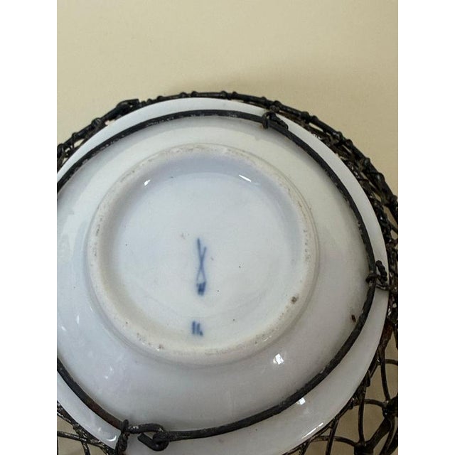 19th Century Porcelain Wire Bowls attributed to Meissen, Germany, Set of 3 For Sale - Image 14 of 16