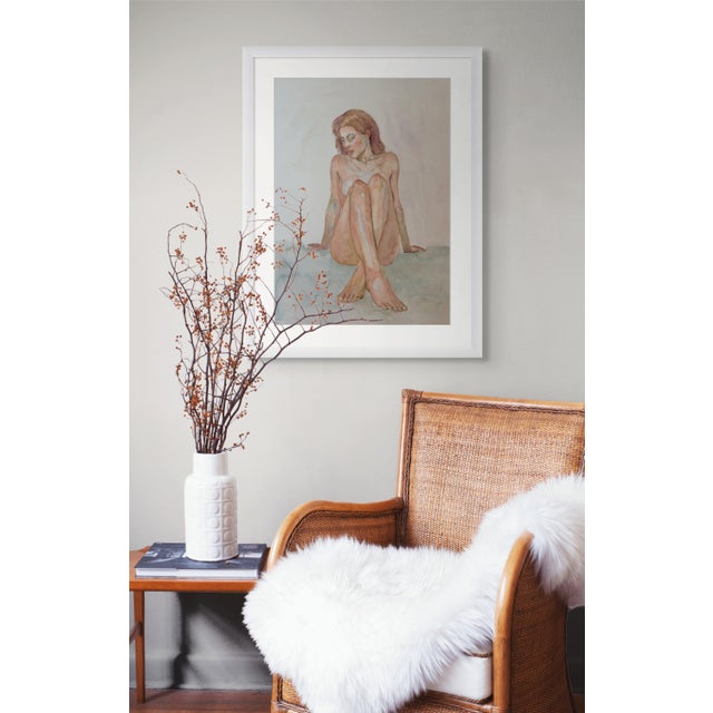 Camel Sweet Promises Original Impressionistic Nude Figure Watercolor on Paper Painting Art by Anna Novick For Sale - Image 8 of 10
