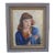 Mina Pulsifer - Anne in a Blue Dress, Oil on Masonite c.1948 For Sale