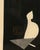 Wood Mid Century Kaoru Kawano "Doves and Girl" Monochrome Woodblock Print - Pencil Cursive Signed For Sale - Image 7 of 13