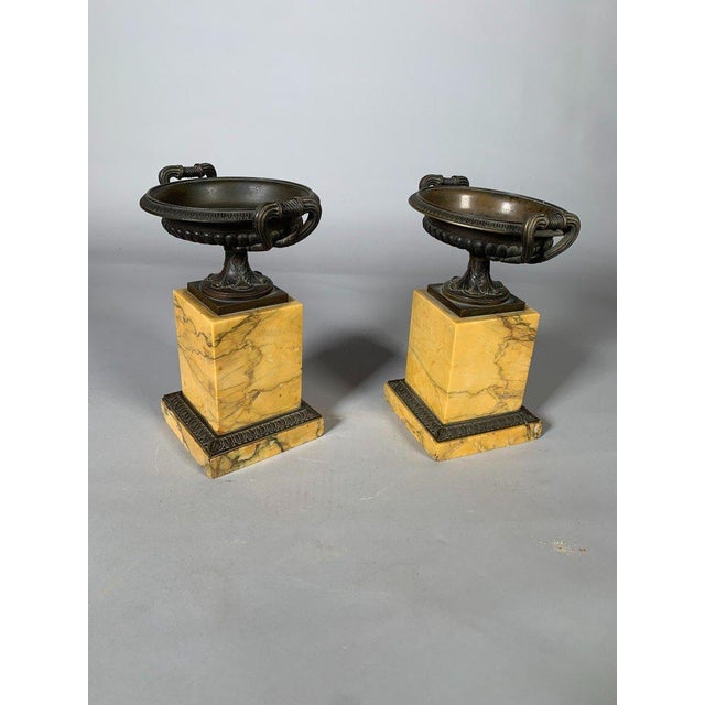 Charles X Style Mantelpiece Set with Horse Clock and Pair of Casseroles For Sale - Image 10 of 12