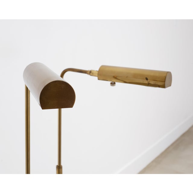 Mid 20th Century Koch & Lowy Omi Patinated Brass Pharmacy Floor Lamps - a Pair For Sale - Image 15 of 18