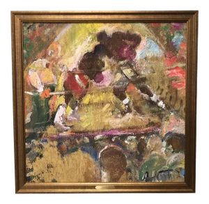 "Main Event" 1990s Abstract Painting