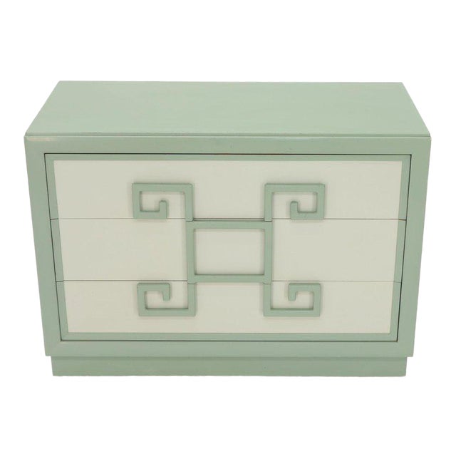 Kittinger Mandarin Style Bachelor Chest Dresser Blue And White