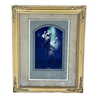 Antique Victorian Cabinet Card, Paired With Contemporary Fashion Photo in Antique Frame For Sale