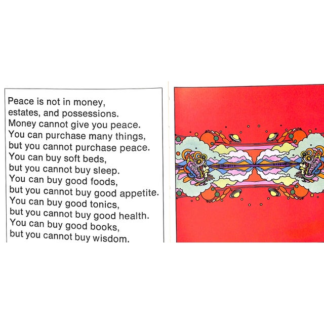 White "Peace, With the Words of Swami Sivananda, Himalayas" 1970 Max, Peter For Sale - Image 8 of 8