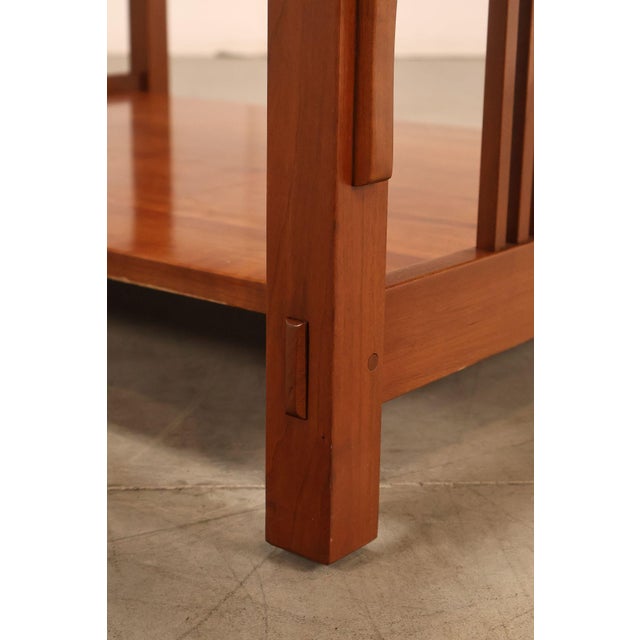 Stickley Mission Collection Glass Top Cherry Cocktail Table For Sale - Image 9 of 18