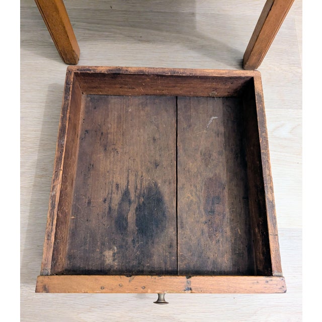 Early 19th Century Primitive Washstand Commode Side Table For Sale - Image 14 of 14