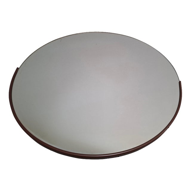 Vintage Czechoslovakian Round Wall Mirror, 1970s For Sale