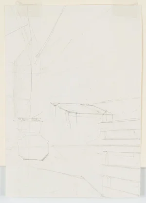 M. Neher, Woman with a Wheelbarrow, 1839, Pencil