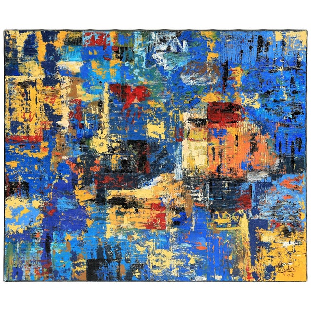 Decorative abstract painting by N. Golain.