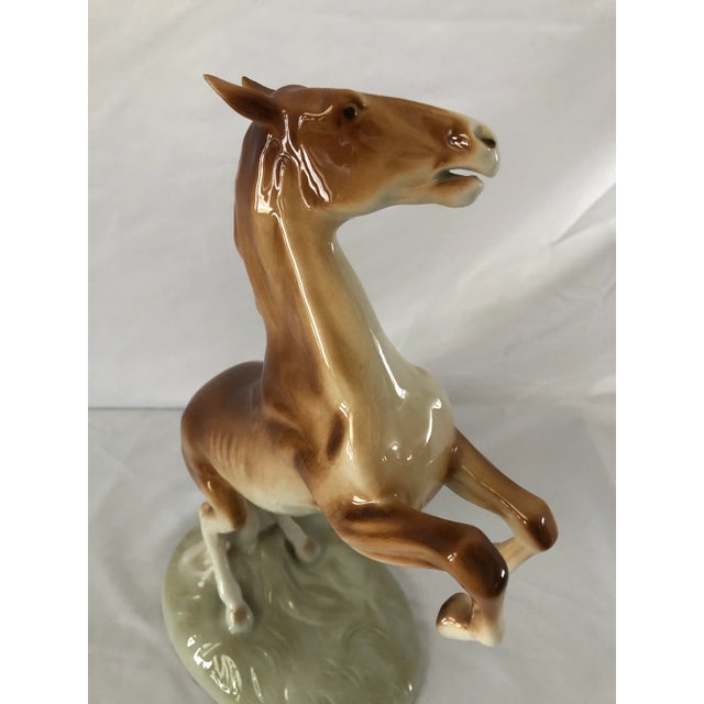 Royal Dux Porcelain Rearing Horse 1940’s For Sale In Detroit - Image 6 of 11