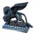 19th Century English Patinated White Metal Herald Lion With Wings For Sale