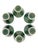 Asian Modern Bat Trang Vietnamese Ramen/Pho/ Rice Bowls With Hand Painted Dragonflies Celadon Carved Accents and Chopstick Rests - Set of 6 For Sale - Image 9 of 9