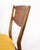Set of four dining chairs, designed by a Danish master carpenter in teak wood with yellow fabric cover from around the 1960s.