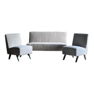 Pierre Jeanneret ‘Low Lounge’ Sofa Suite 1954 - Set of 3 For Sale
