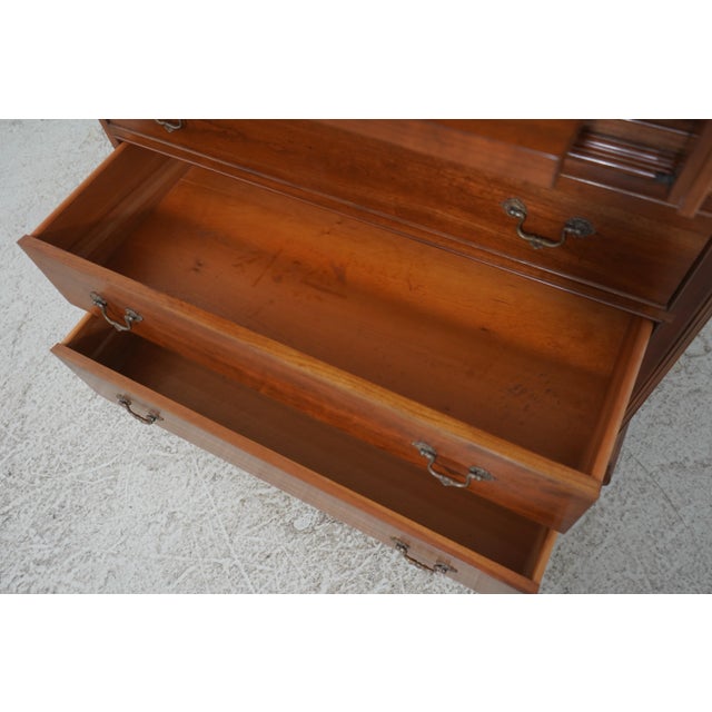 1990s Stickley Cherry 2 Door Tv Armoire Cabinet For Sale In Philadelphia - Image 6 of 18