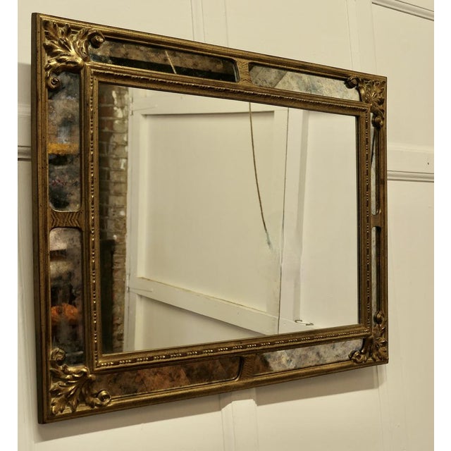 Gold French Gilt Cushion Mirror, 1920s For Sale - Image 8 of 10