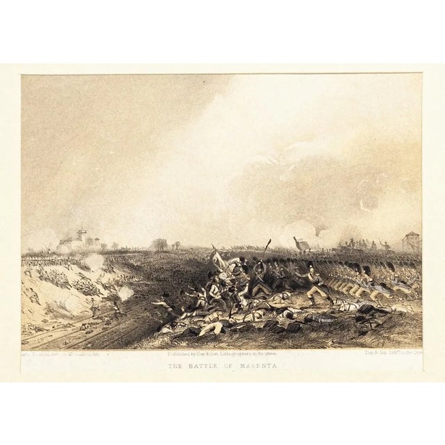 The Battle of Magenta - Original Hand Colored Lithograph by Carlo Bossoli - 1854 1854 For Sale