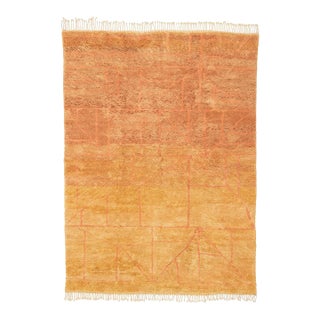Oversize Ombre Gradient Hand-Knotted Moroccan Wool Rug | 14'2" X 10'1" | One of a Kind For Sale