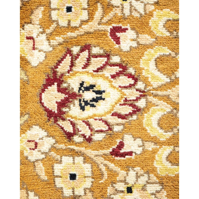 Traditional Mogul, One-of-a-Kind Hand-Knotted Area Rug - Yellow, 6' 1" x 9' 5" For Sale - Image 3 of 8