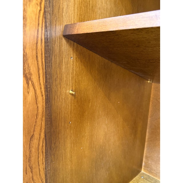 Crate & Barrel Glass Display Shelving Cabinet For Sale - Image 12 of 13