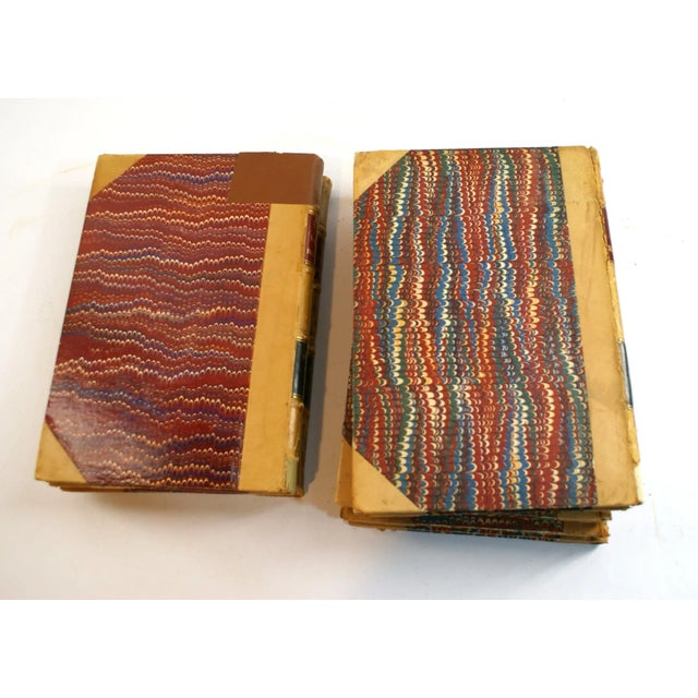 Antique Leather Marbled Book Paper Legal Record Books York County Pa - Set of 7 For Sale - Image 10 of 12