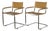 Mid Century Mart Stam Style Leather and Chrome Armchairs - A Pair For Sale
