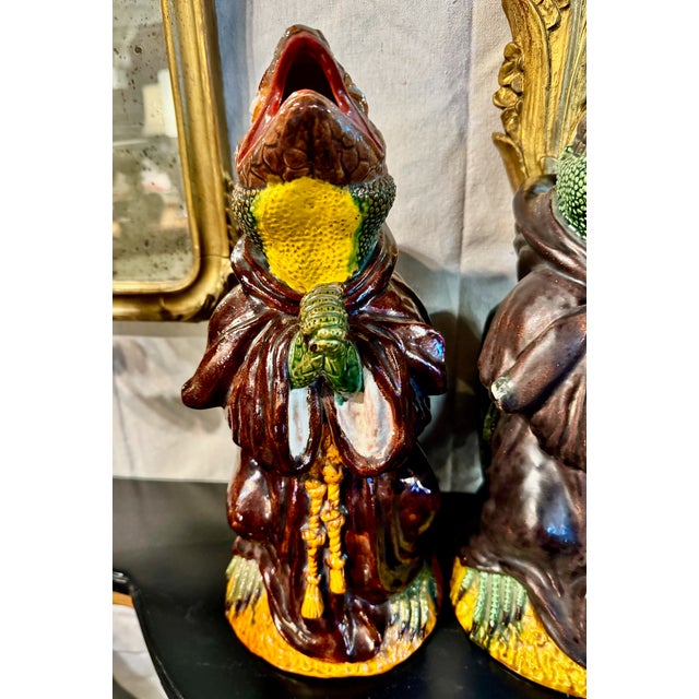 Portuguese Lizard-Monk Jug by Manuel Marfa For Sale - Image 12 of 17