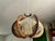 Scandinavian pendant light from the 1960s, lightweight wooden frame and beige tensioned wires. In very good vintage...