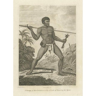 George Alexander Cooke, Vigilance in the Tropics: The Spear-Thrower of New Caledonia, 1801, Print For Sale