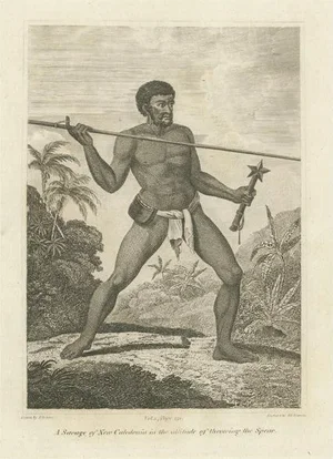 George Alexander Cooke, Vigilance in the Tropics: The Spear-Thrower of New Caledonia, 1801, Print