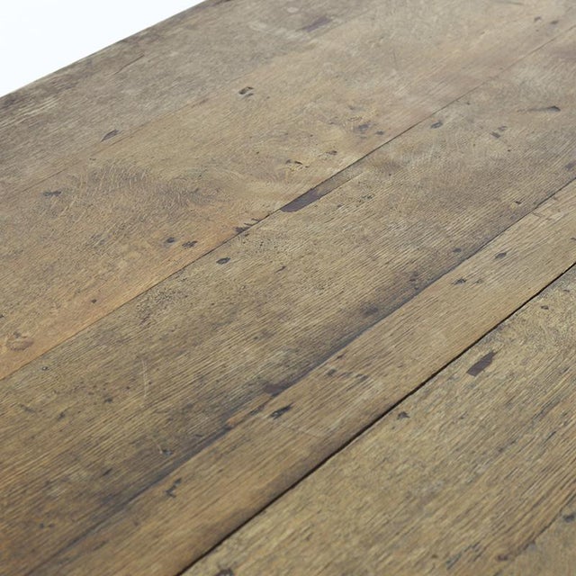 Antique Rustic Farmhouse French Dining Table in Oak, 1890s For Sale - Image 9 of 11