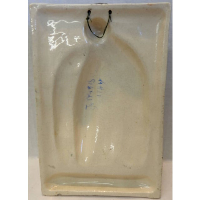 Neoclassical Italian Della Robbia Ceramic Wall Hanging in High Relief For Sale - Image 9 of 11