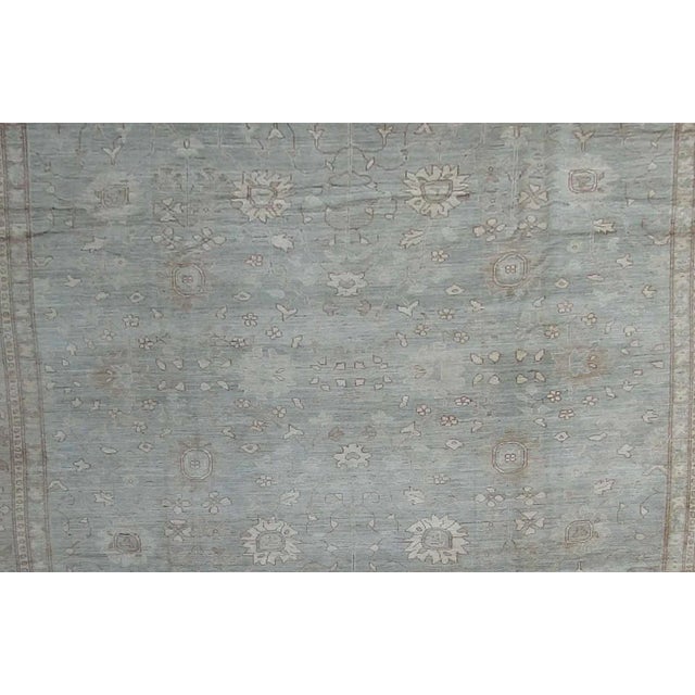 Turkish Hand Knotted Oushak Rug - 15'2" X 22'6" For Sale - Image 3 of 5